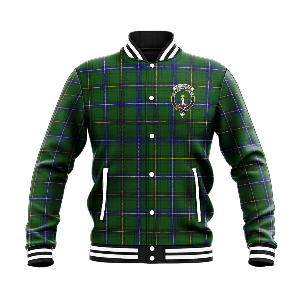 Henderson Tartan Baseball Jacket with Family Crest - Tartan Vibes Clothing