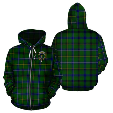 Henderson Tartan Hoodie with Family Crest