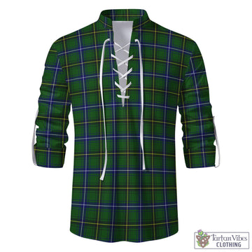 Henderson Tartan Men's Scottish Traditional Jacobite Ghillie Kilt Shirt