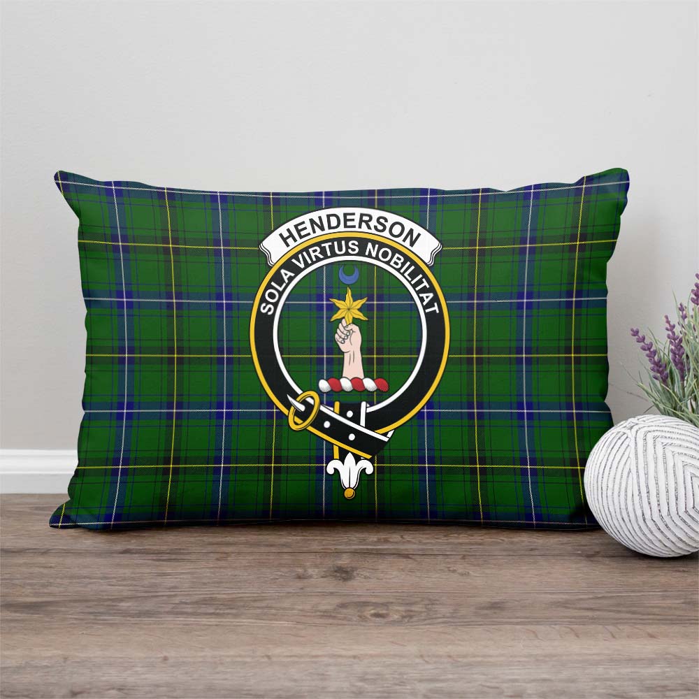 Henderson Modern Tartan Pillow Cover with Family Crest Rectangle Pillow Cover - Tartanvibesclothing