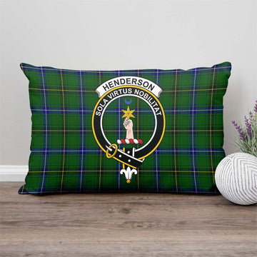 Henderson Tartan Pillow Cover with Family Crest