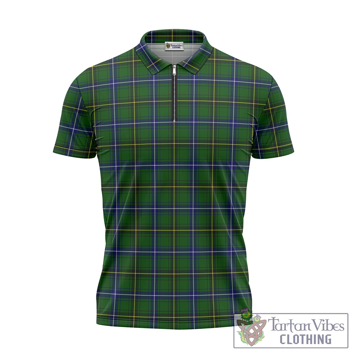 Tartan Vibes Clothing Henderson Modern Tartan Zipper Polo Shirt