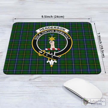 Henderson Tartan Mouse Pad with Family Crest