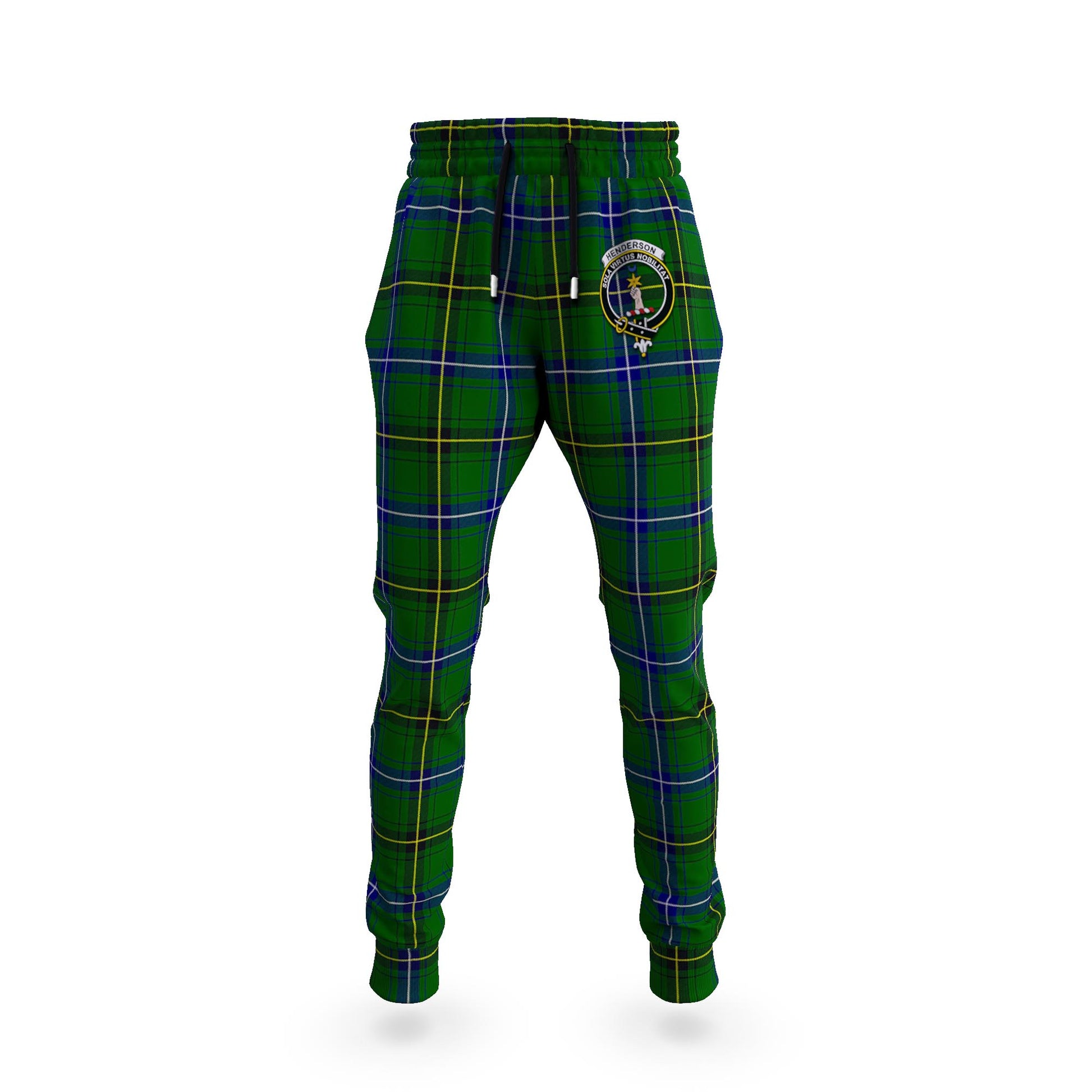 Henderson Tartan Joggers Pants with Family Crest 5XL - Tartan Vibes Clothing