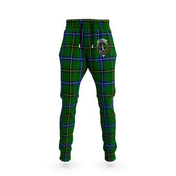 Henderson Tartan Joggers Pants with Family Crest