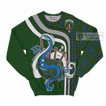 Henderson Tartan Sweatshirt with Epic Bagpipe Style