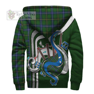 Henderson Tartan Sherpa Hoodie with Epic Bagpipe Style