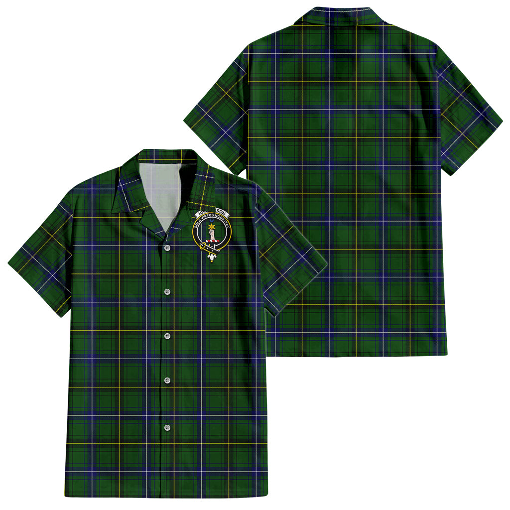 henderson-modern-tartan-short-sleeve-button-down-shirt-with-family-crest