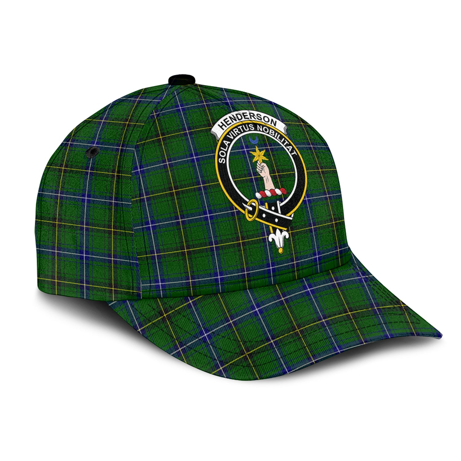 Henderson Tartan Classic Cap with Family Crest - Tartan Vibes Clothing