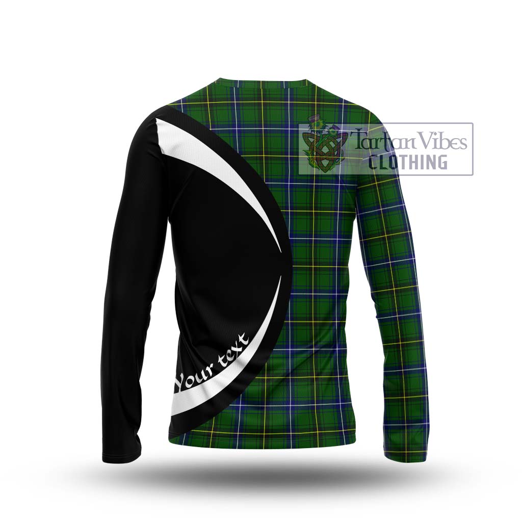 Henderson Tartan Long Sleeve T-Shirt with Family Crest Circle Style - Tartan Vibes Clothing