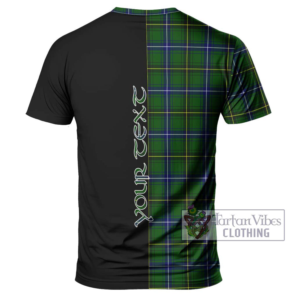 Henderson Tartan T-Shirt with Family Crest and Half Of Me Style - Tartanvibesclothing Shop