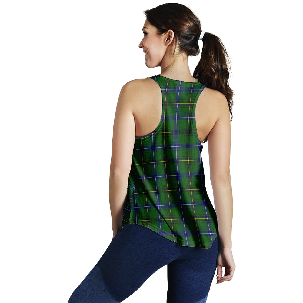 henderson-modern-tartan-women-racerback-tanks-with-family-crest