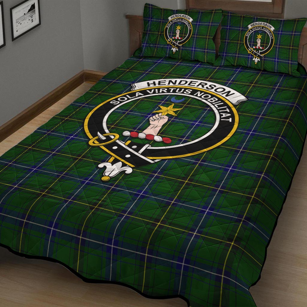 Henderson Tartan Quilt Bed Set with Family Crest - Tartan Vibes Clothing