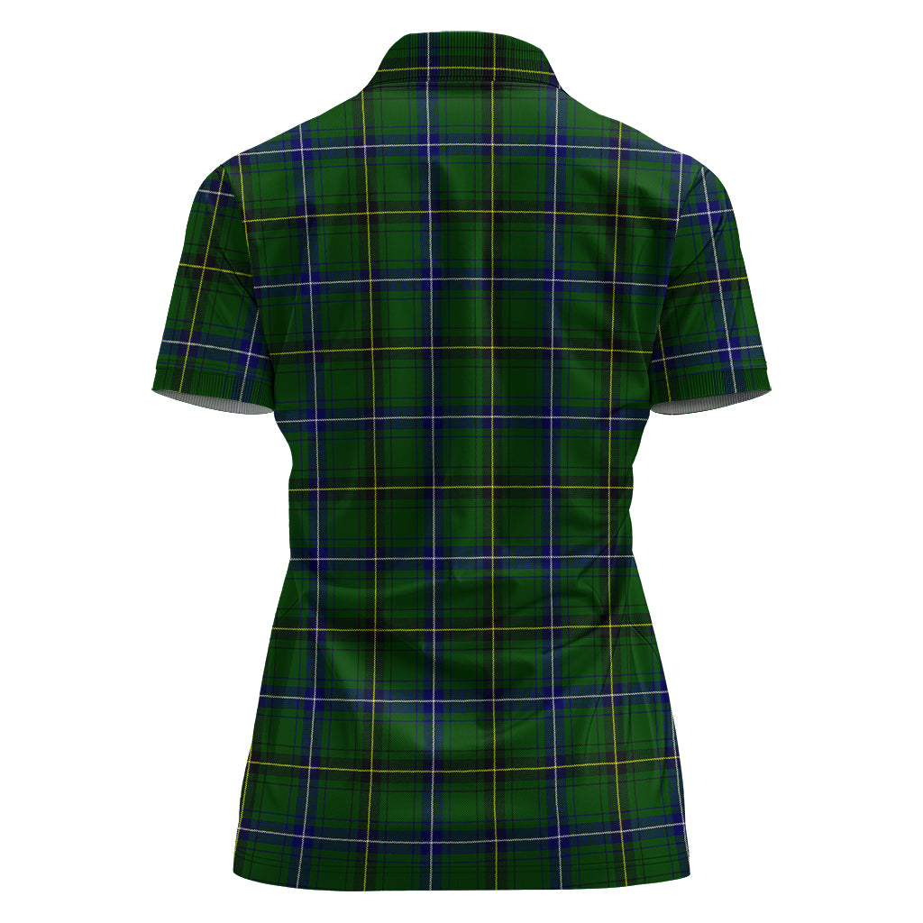 henderson-modern-tartan-polo-shirt-with-family-crest-for-women