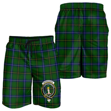 Henderson Tartan Mens Shorts with Family Crest