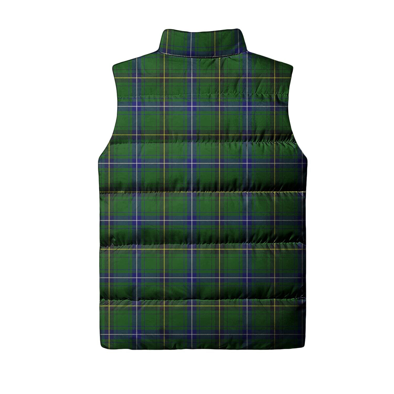 Henderson Modern Tartan Sleeveless Puffer Jacket with Family Crest - Tartanvibesclothing