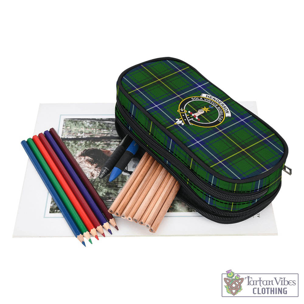 Tartan Vibes Clothing Henderson Modern Tartan Pen and Pencil Case with Family Crest