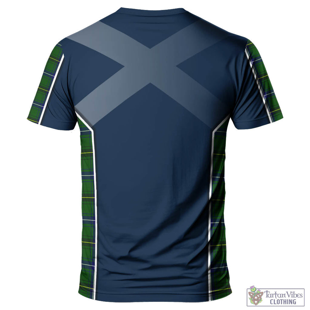 Tartan Vibes Clothing Henderson Modern Tartan T-Shirt with Family Crest and Scottish Thistle Vibes Sport Style