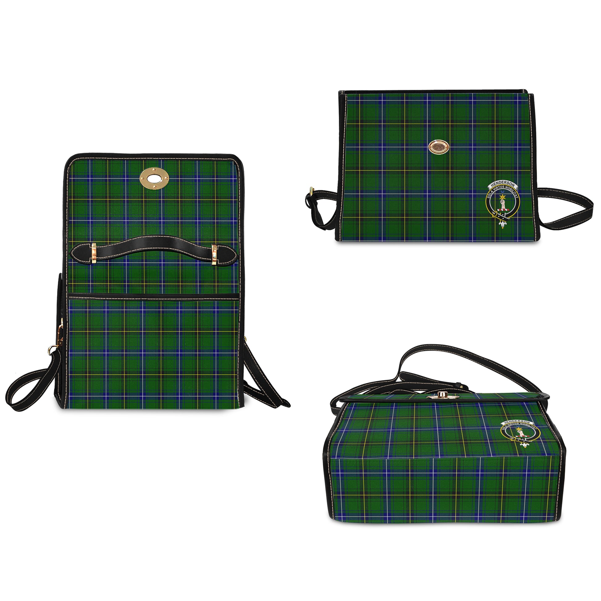 henderson-modern-tartan-leather-strap-waterproof-canvas-bag-with-family-crest