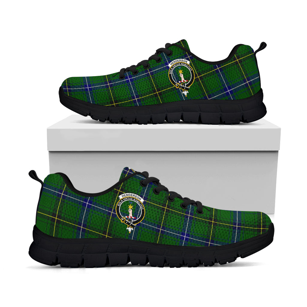 Henderson Tartan Sneakers with Family Crest - Tartan Vibes Clothing