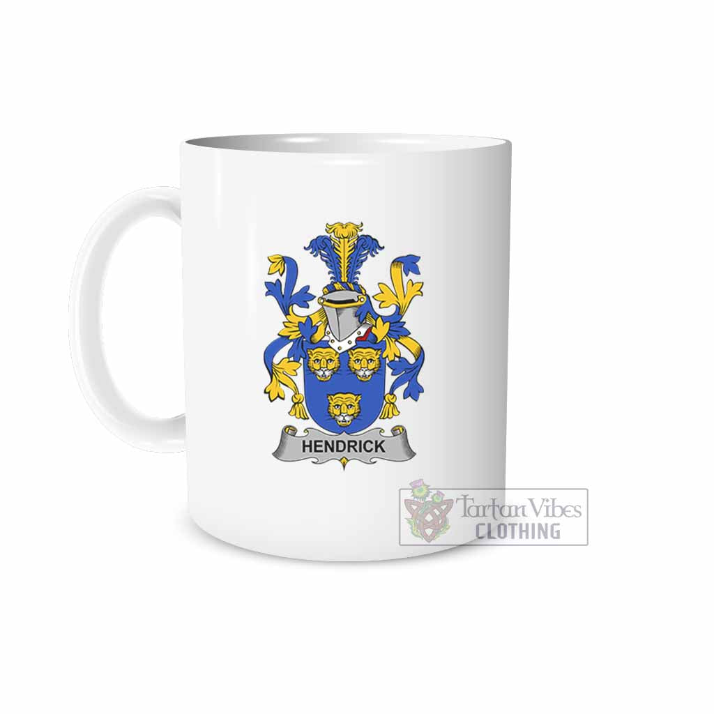 Tartan Vibes Clothing Hendrick Irish Clan Coat of Arms Ceramic Mug