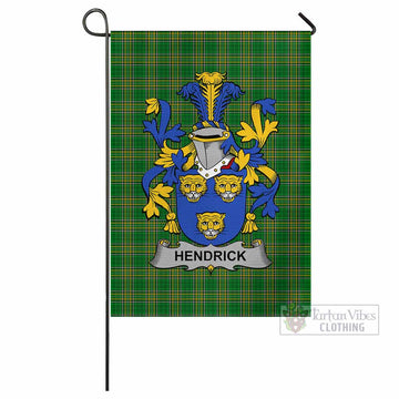 Hendrick Irish Clan Tartan Flag with Coat of Arms