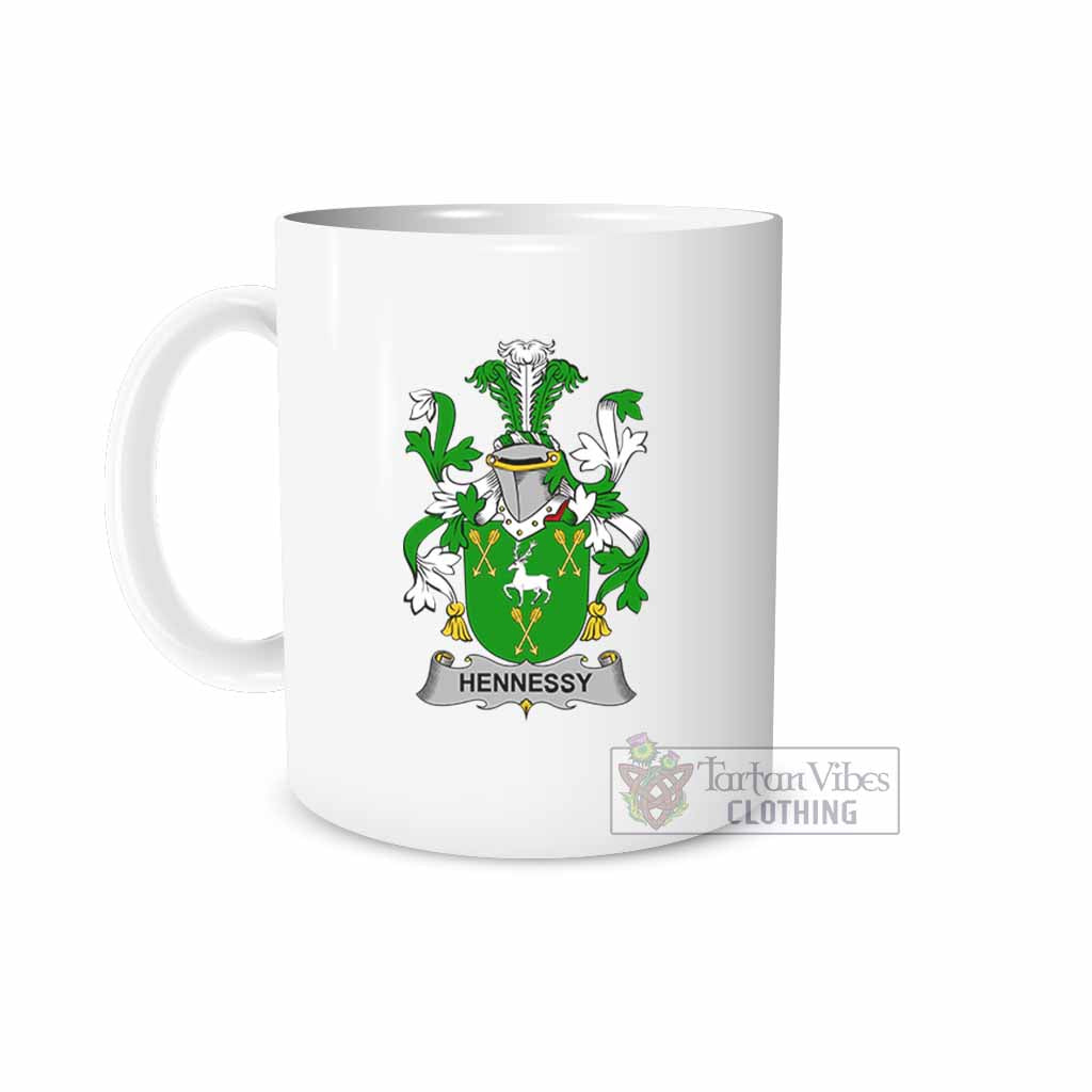 Tartan Vibes Clothing Hennessy Irish Clan Coat of Arms Ceramic Mug