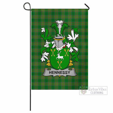 Hennessy Irish Clan Tartan Flag with Coat of Arms