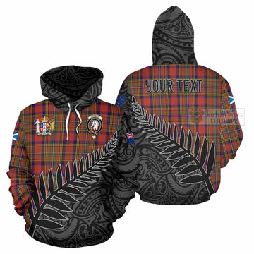 Hepburn Crest Tartan Hoodie with New Zealand Silver Fern Half Style