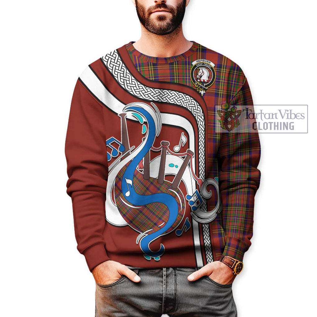 Tartan Vibes Clothing Hepburn Tartan Sweatshirt with Epic Bagpipe Style