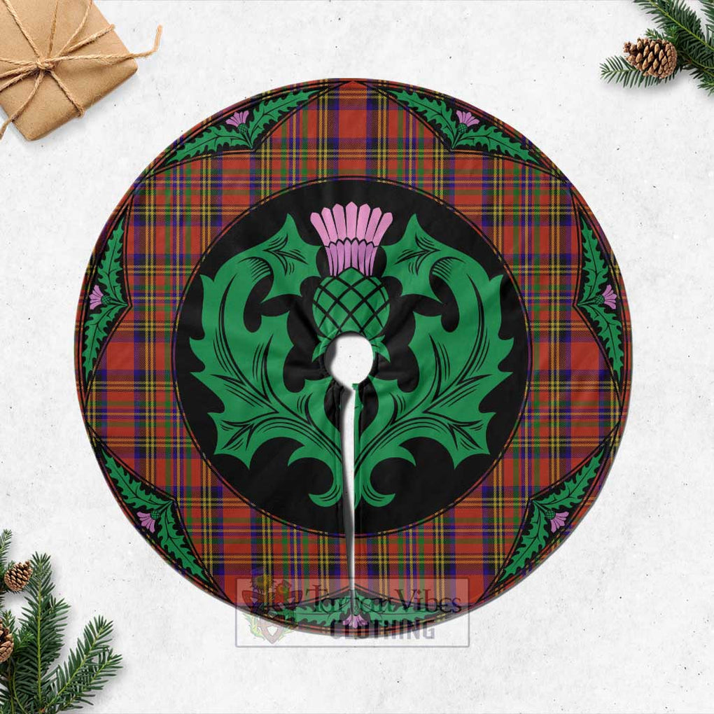 Tartan Vibes Clothing Hepburn Tartan Christmas Tree Skirt Scottish Thistle Style