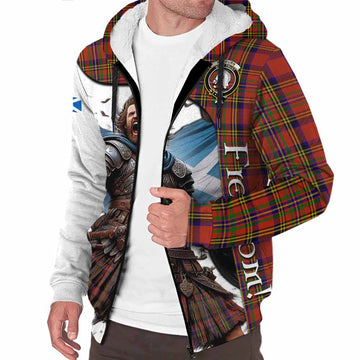 Hepburn Crest Tartan Sherpa Hoodie Inspired by the Freedom of Scottish Warrior