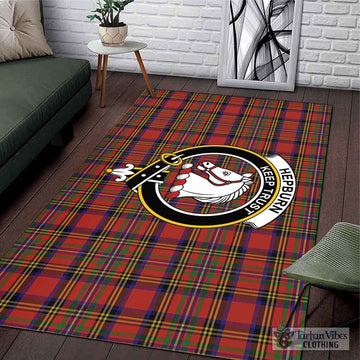 Hepburn Tartan Area Rug with Family Crest