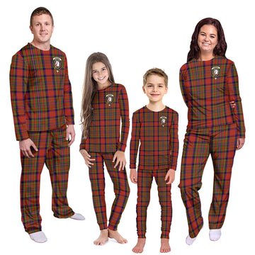 Hepburn Tartan Pajamas Family Set with Family Crest