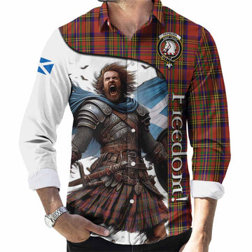 Hepburn Crest Tartan Long Sleeve Button Shirt Inspired by the Freedom of Scottish Warrior