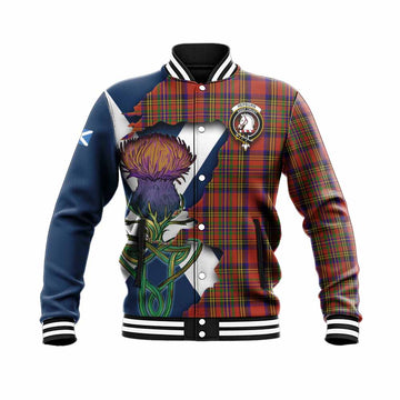 Hepburn Tartan Family Crest Baseball Jacket Scottish Thistle Celtic Inspired Unisex - Tartan Vibes Clothing