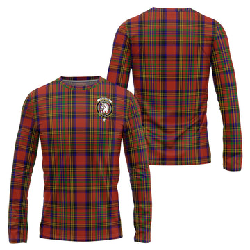 Hepburn Tartan Long Sleeve T-Shirt with Family Crest