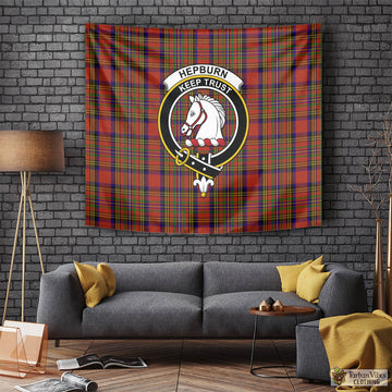 Hepburn Tartan Tapestry Wall Hanging and Home Decor for Room with Family Crest