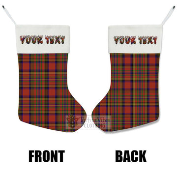 Hepburn Tartan Christmas Stocking with Personalized Text