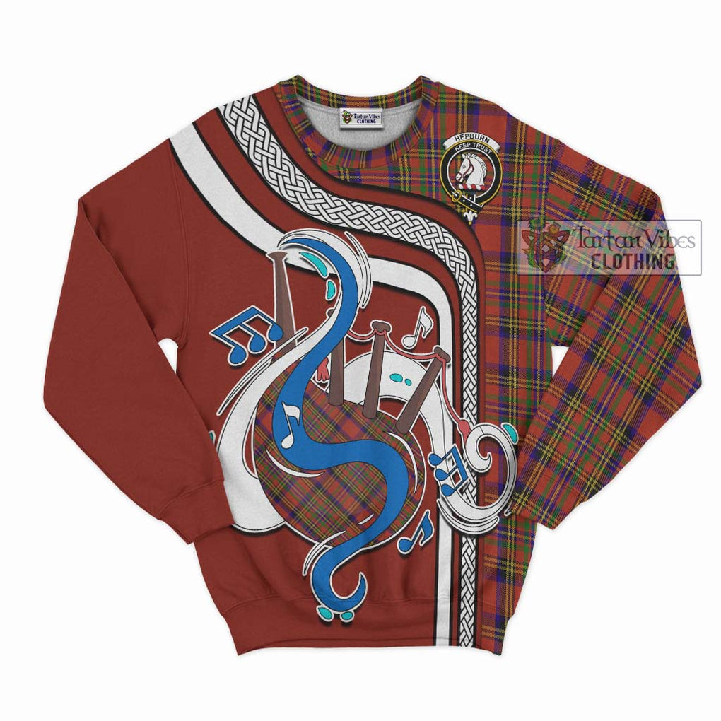 Tartan Vibes Clothing Hepburn Tartan Sweatshirt with Epic Bagpipe Style