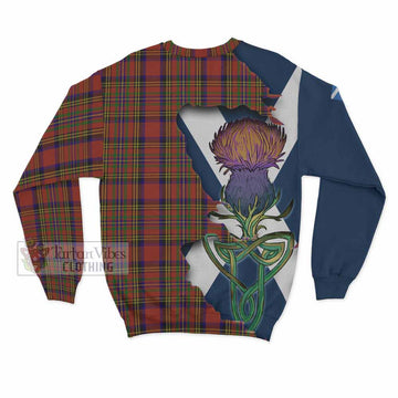 Hepburn Tartan Family Crest Sweatshirt Scottish Thistle Celtic Inspired - Tartan Vibes Clothing