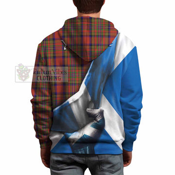 Hepburn Tartan Hoodie with Family Crest Scotland Patriotic Style