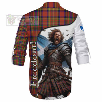 Hepburn Crest Tartan Ghillie Kilt Shirt Inspired by the Freedom of Scottish Warrior