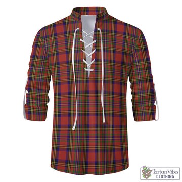 Hepburn Tartan Men's Scottish Traditional Jacobite Ghillie Kilt Shirt