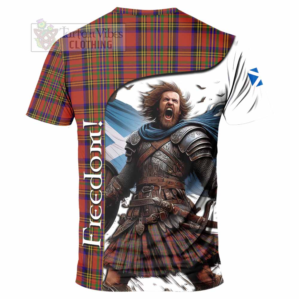 Hepburn Crest Tartan T-Shirt Inspired by the Freedom of Scottish Warrior