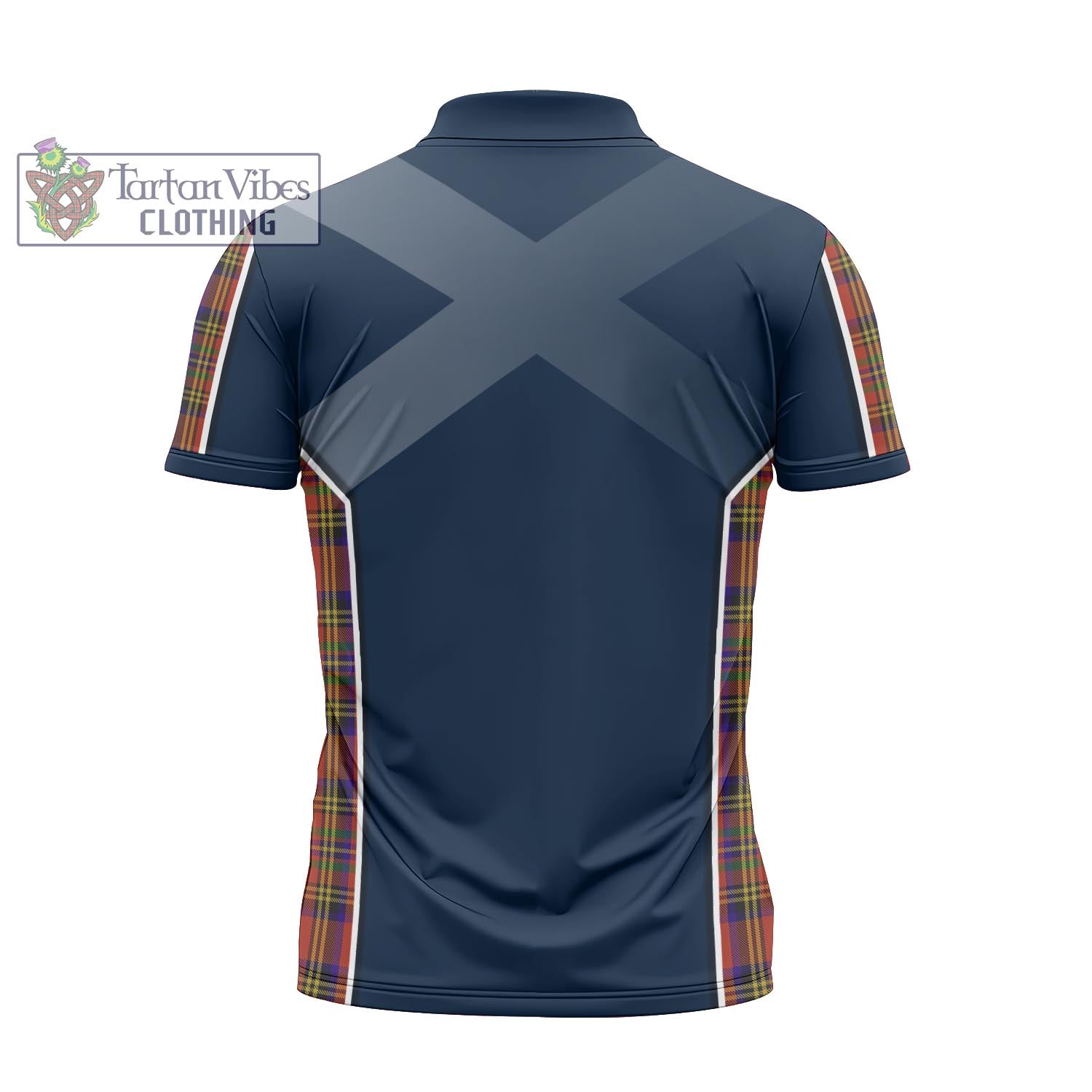 Tartan Vibes Clothing Hepburn Tartan Zipper Polo Shirt with Family Crest and Scottish Thistle Vibes Sport Style