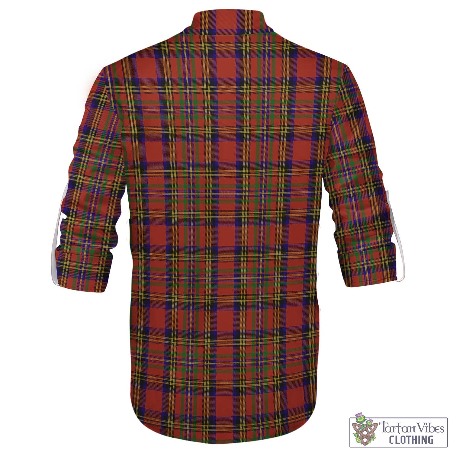 Hepburn Tartan Men's Scottish Traditional Jacobite Ghillie Kilt Shirt - Tartan Vibes Clothing
