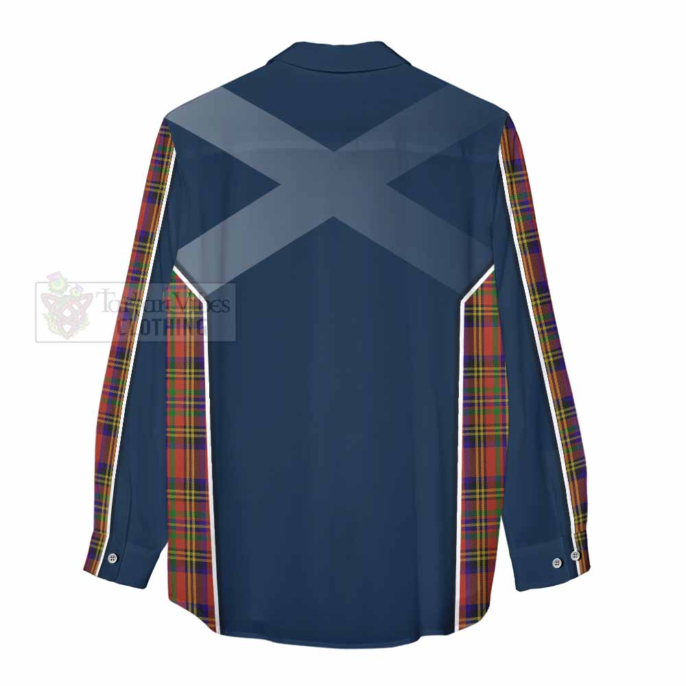 Tartan Vibes Clothing Hepburn Tartan Women's Casual Shirt with Family Crest and Lion Rampant Vibes Sport Style