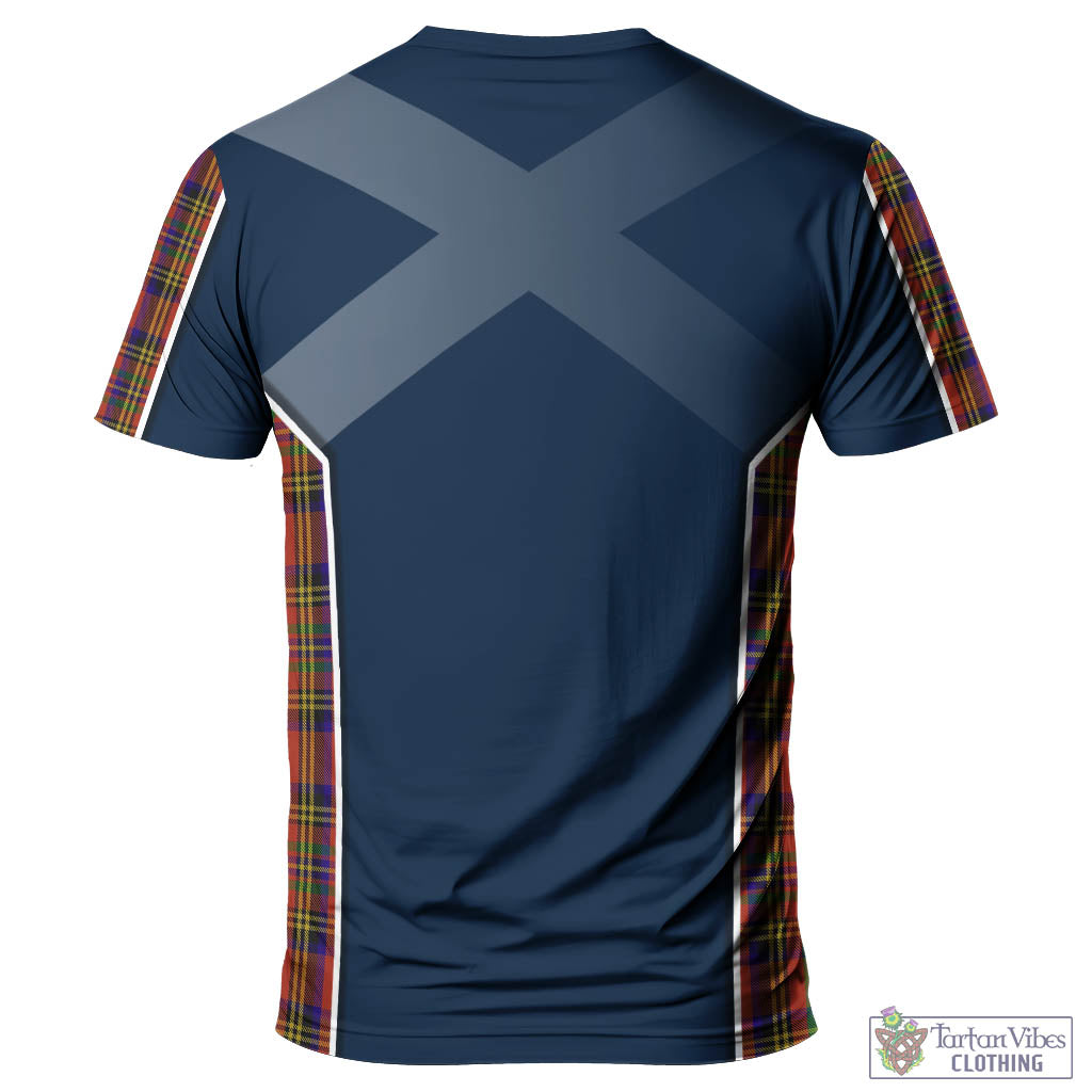 Tartan Vibes Clothing Hepburn Tartan T-Shirt with Family Crest and Scottish Thistle Vibes Sport Style