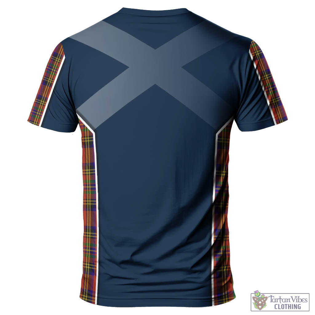 Tartan Vibes Clothing Hepburn Tartan T-Shirt with Family Crest and Lion Rampant Vibes Sport Style